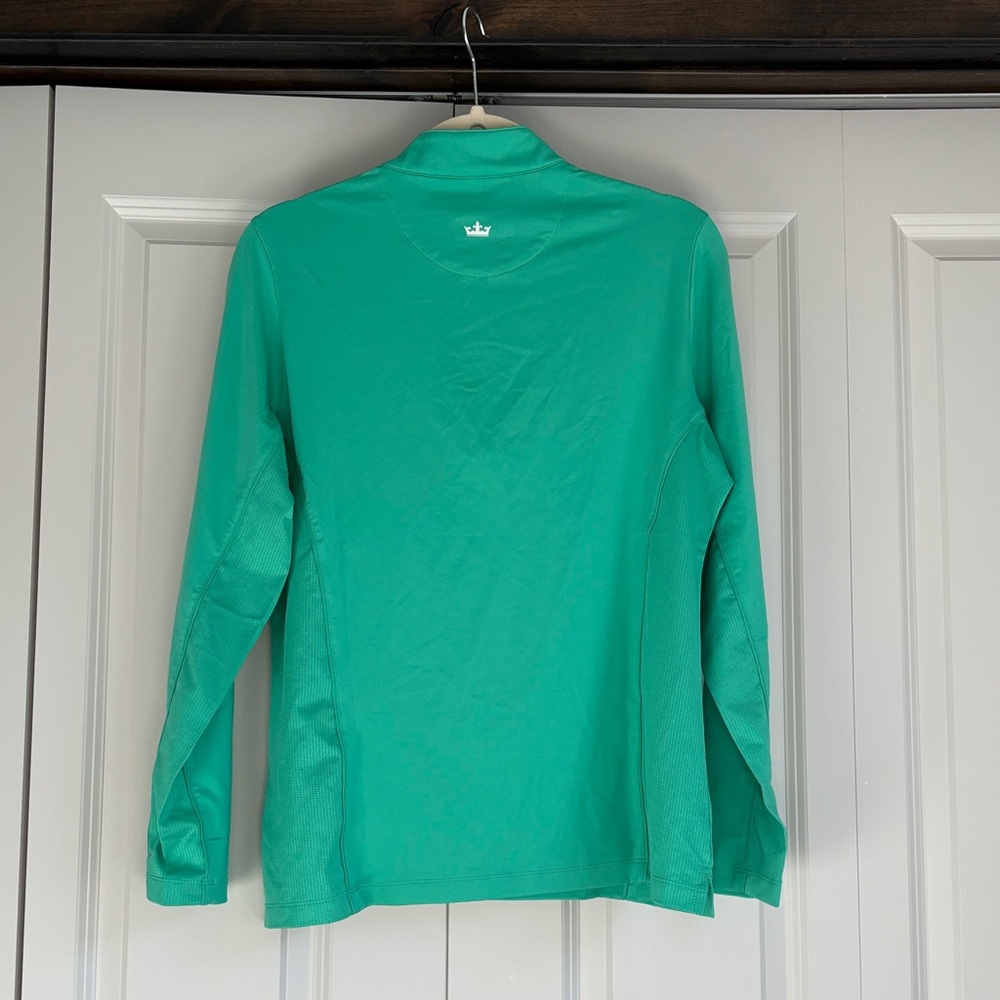 Peter Millar Green Quarter-Zip Pullover - Picture 4 of 6